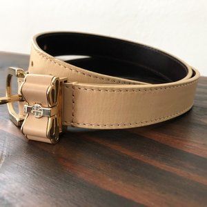 Tory Burch Natural Bow Belt XS